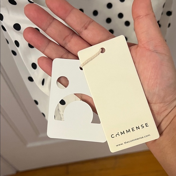 Commense White and Black Polka Dot Mini Dress - Picture 2 of 5